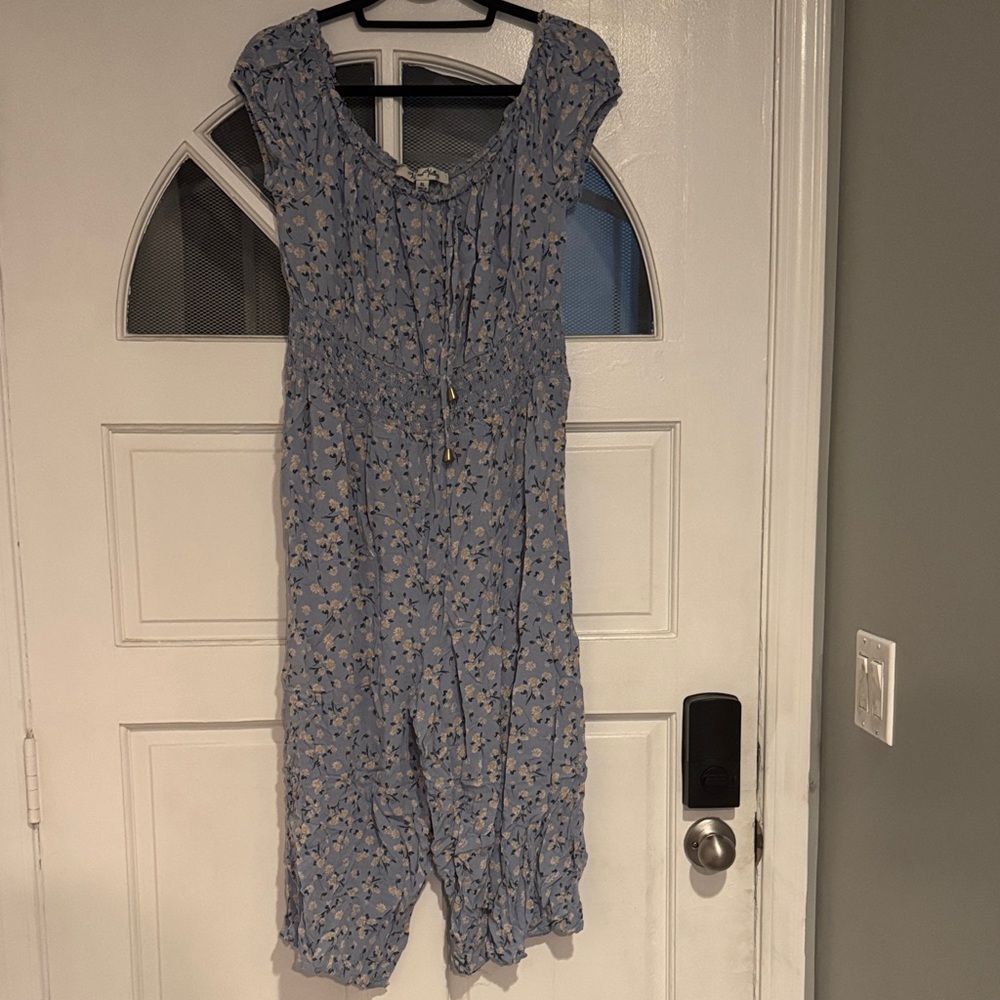 Blue Floral Jumpsuit